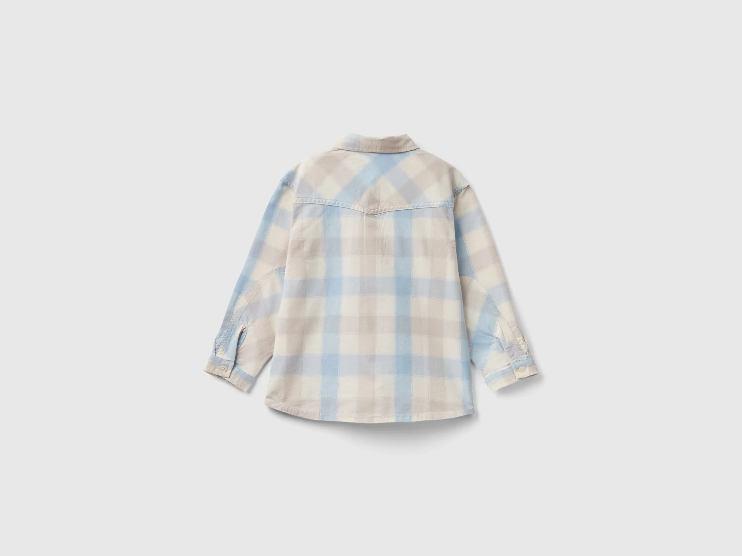 Camisa de cuadros de algodón elástico