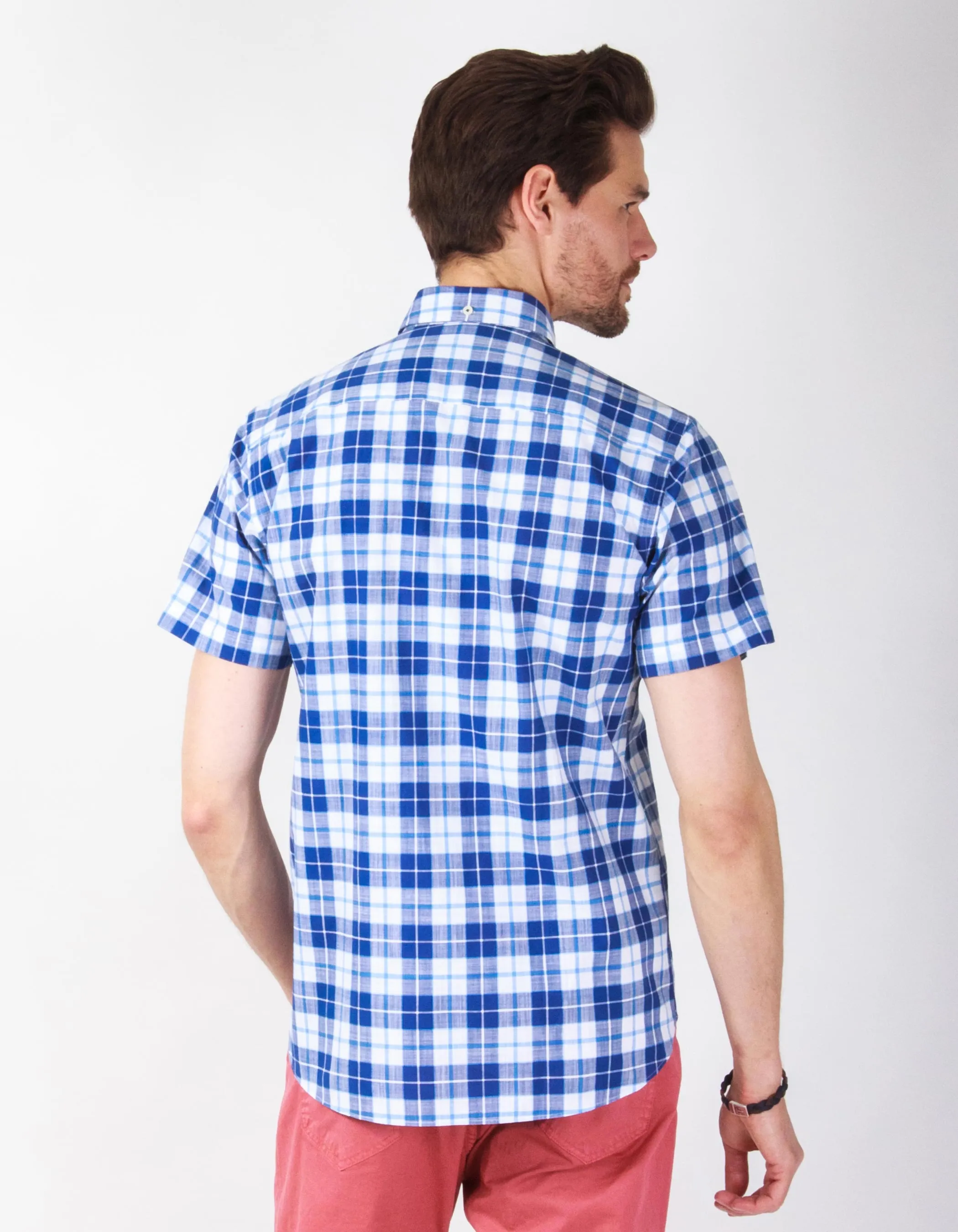 Camisa de cuadros de manga corta