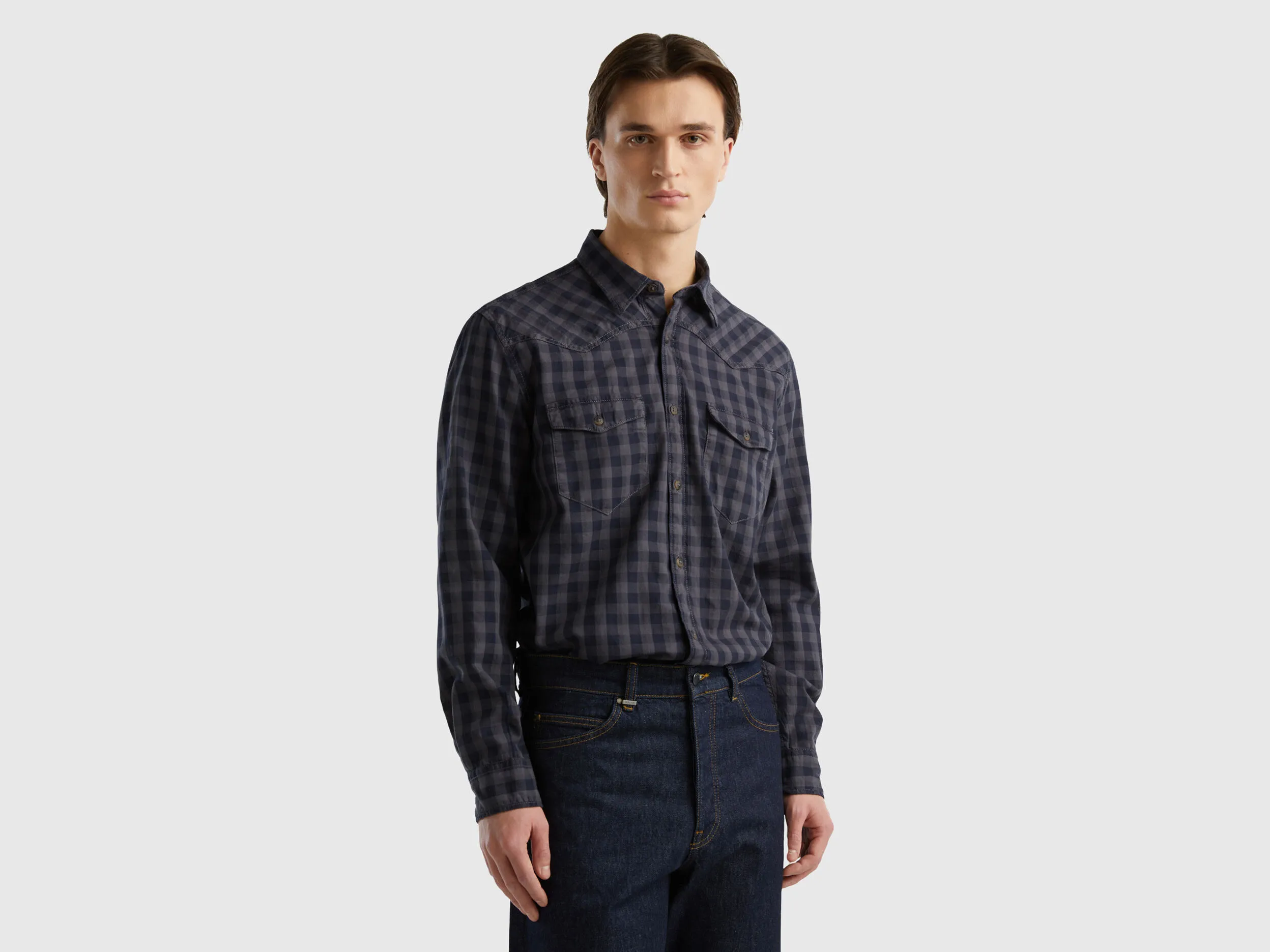 Camisa de cuadros multicolores