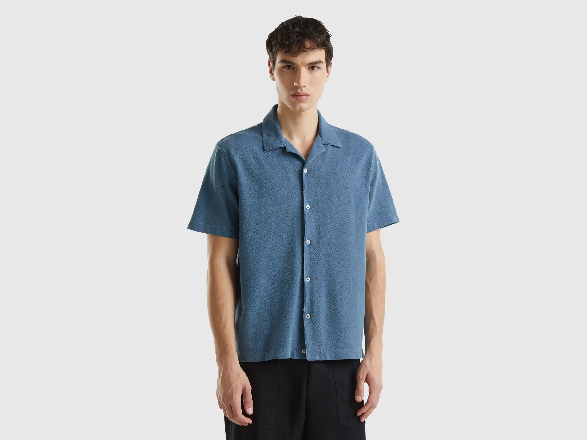 Camisa de piqué de algodón orgánico