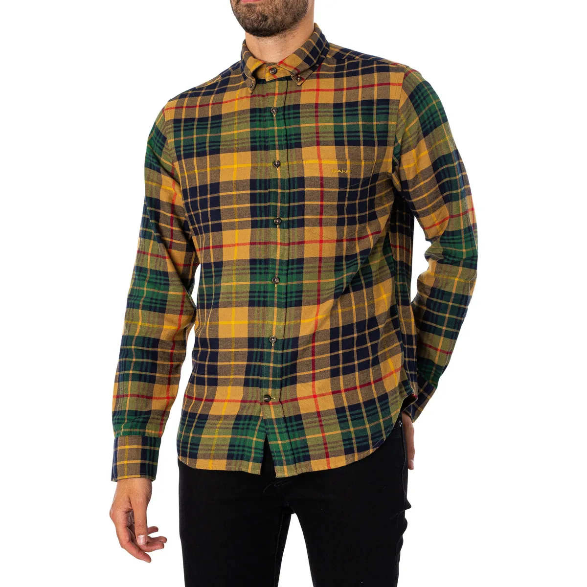 Camisa Regular Cuadros Franela Cuadros