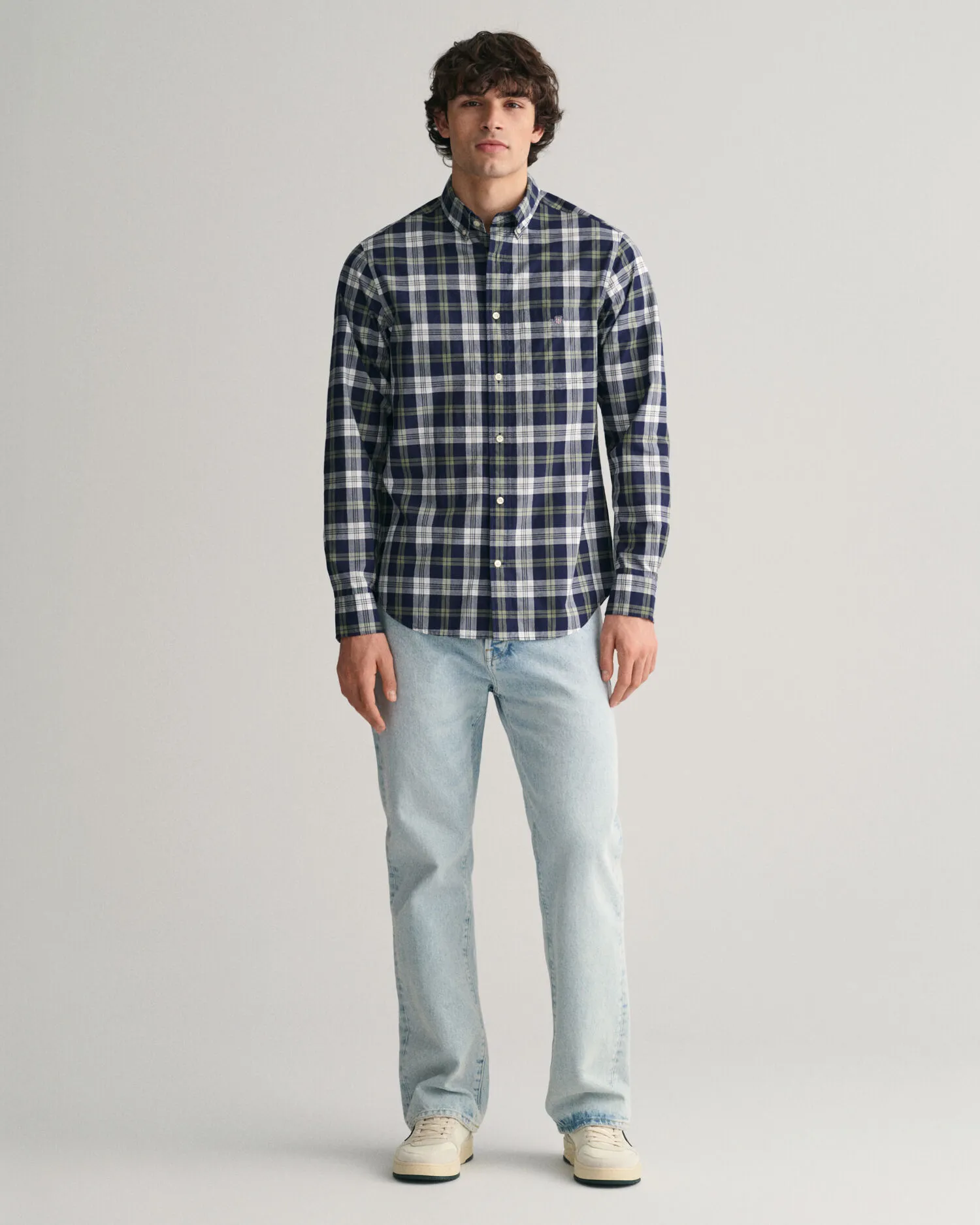 Camisa Regular Fit de popelina a cuadros