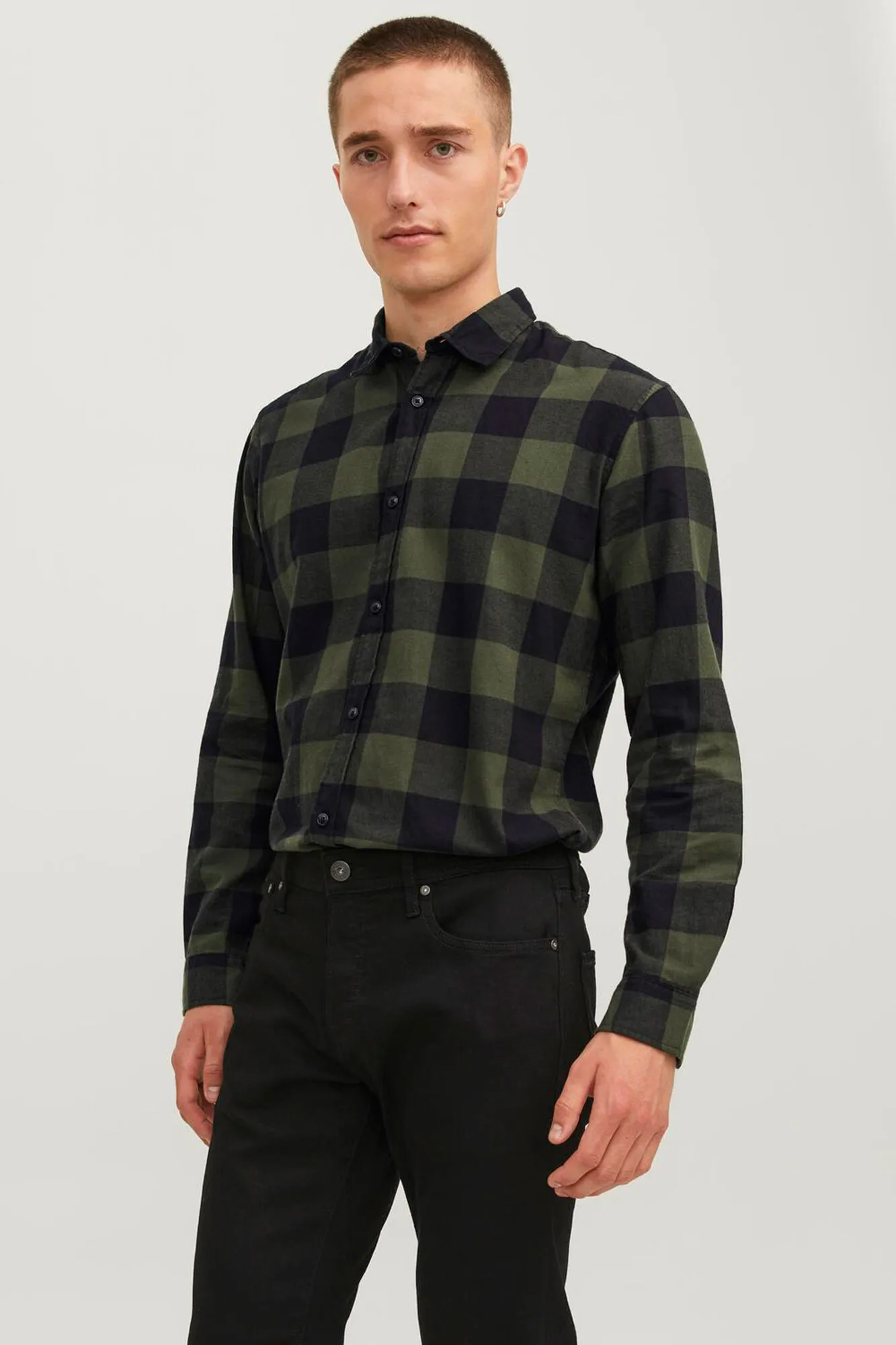 Camisa sarga de cuadros