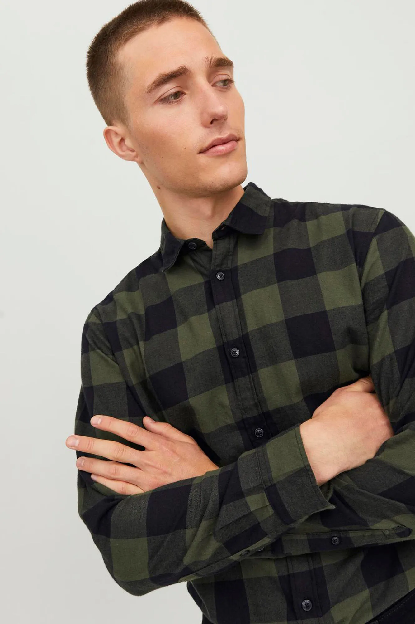 Camisa sarga de cuadros