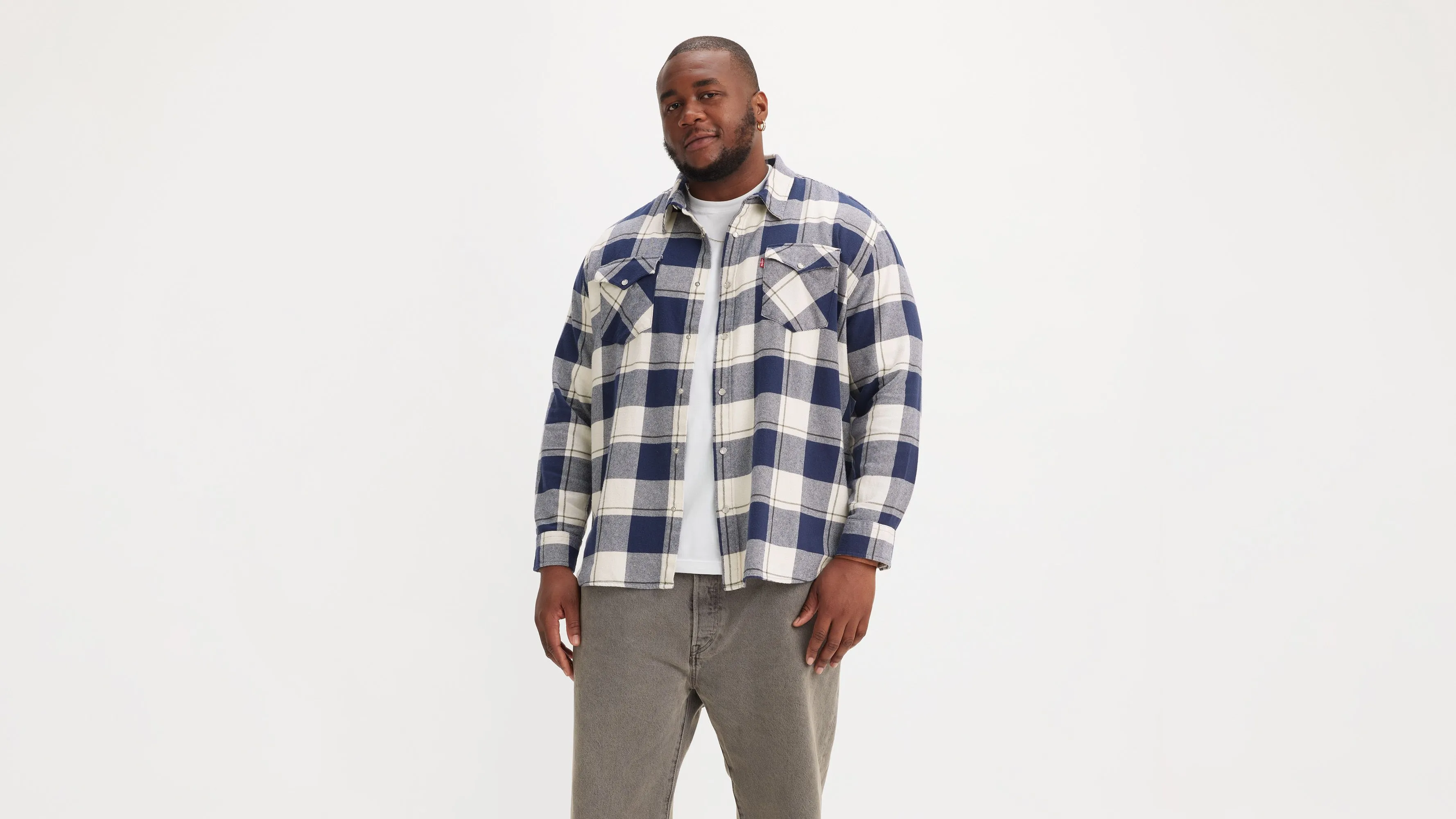Camisa Western De Ajuste Relajado (tallas Grandes)