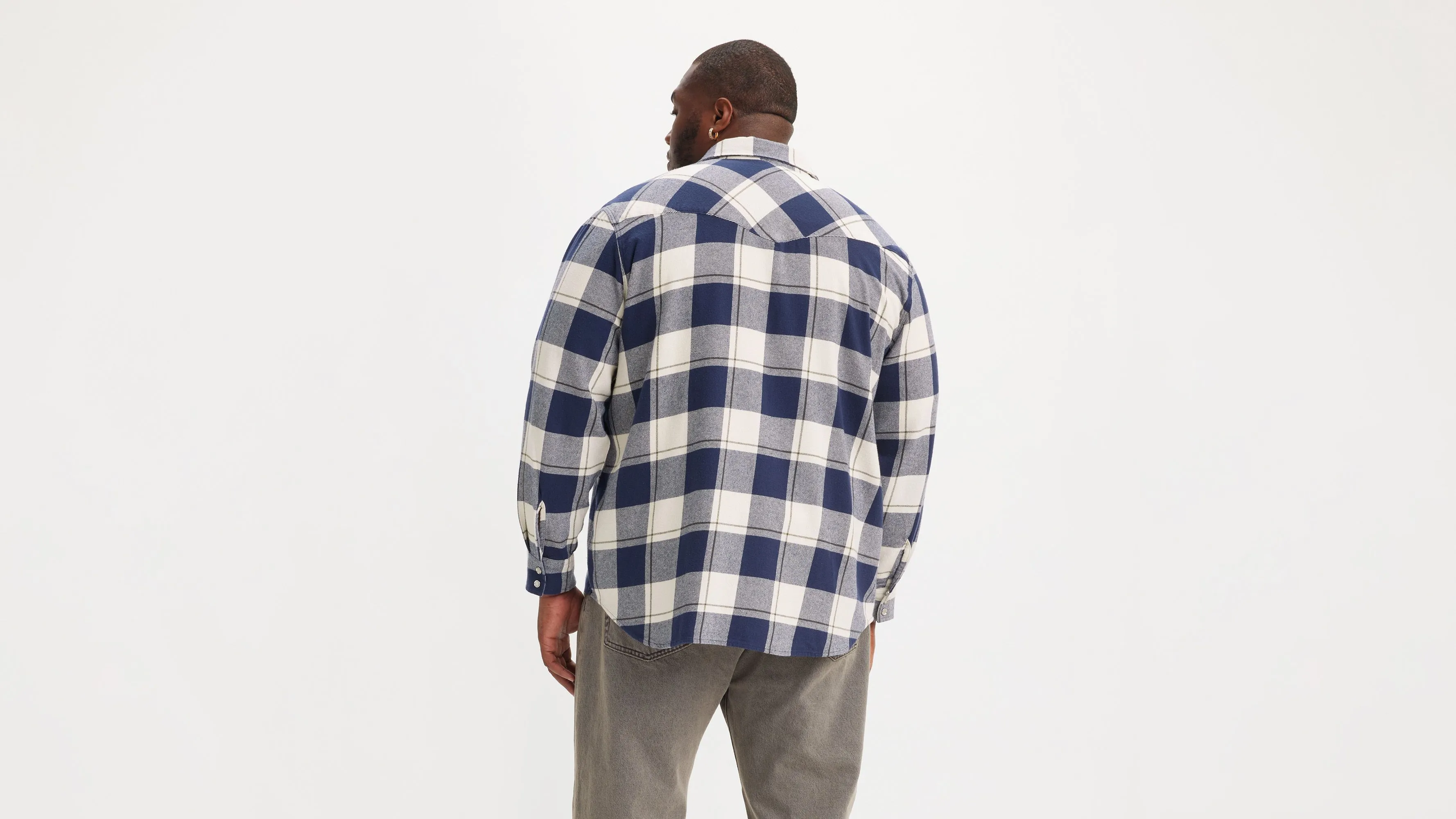 Camisa Western De Ajuste Relajado (tallas Grandes)