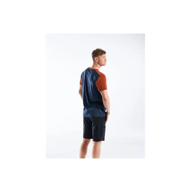 Camiseta Devold Norang Man Tee (BRICK MELANGE/NIGHT) Hombres