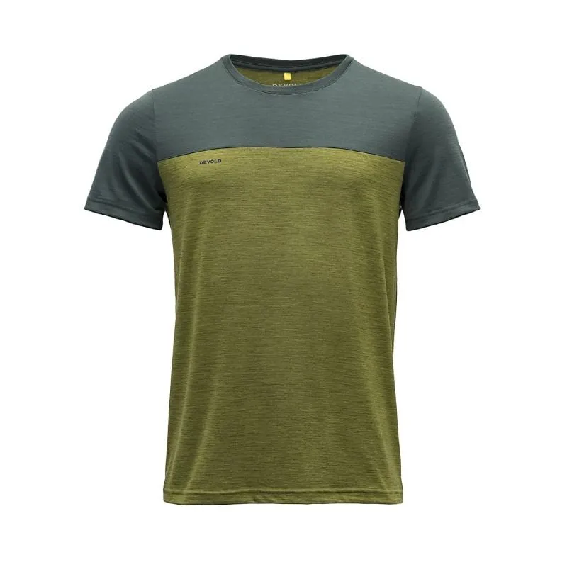 Camiseta Devold Norang Man Tee (WOODS/GREEN MELANGE) Hombre