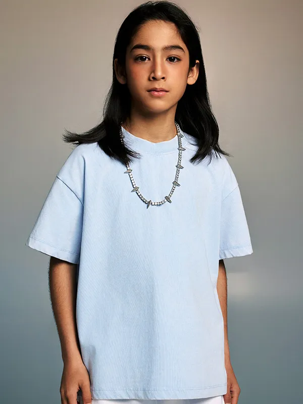 Camiseta holgada de manga corta para adolescentes para niños y niñas