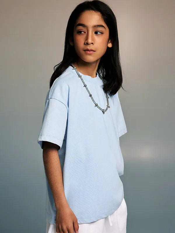 Camiseta holgada de manga corta para adolescentes para niños y niñas