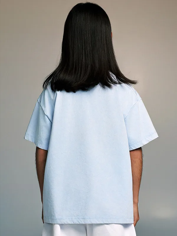 Camiseta holgada de manga corta para adolescentes para niños y niñas