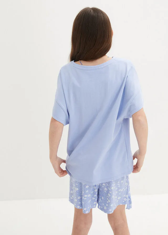 Camiseta holgada para niñas Azul perla