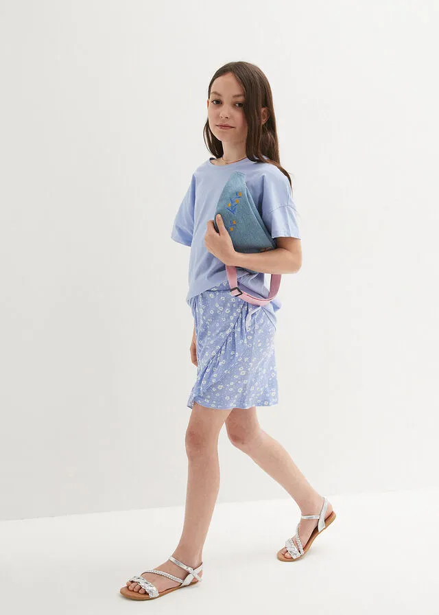 Camiseta holgada para niñas Azul perla