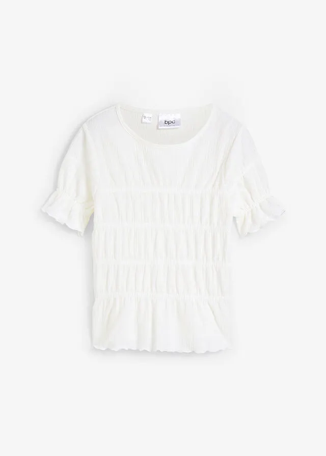 Camiseta para niñas Blanco lana