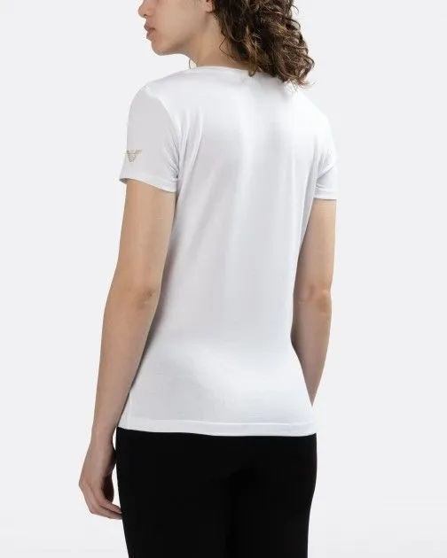 camiseta slim fit EA7 8NTT65 Blanco