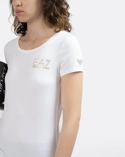 camiseta slim fit EA7 8NTT65 Blanco
