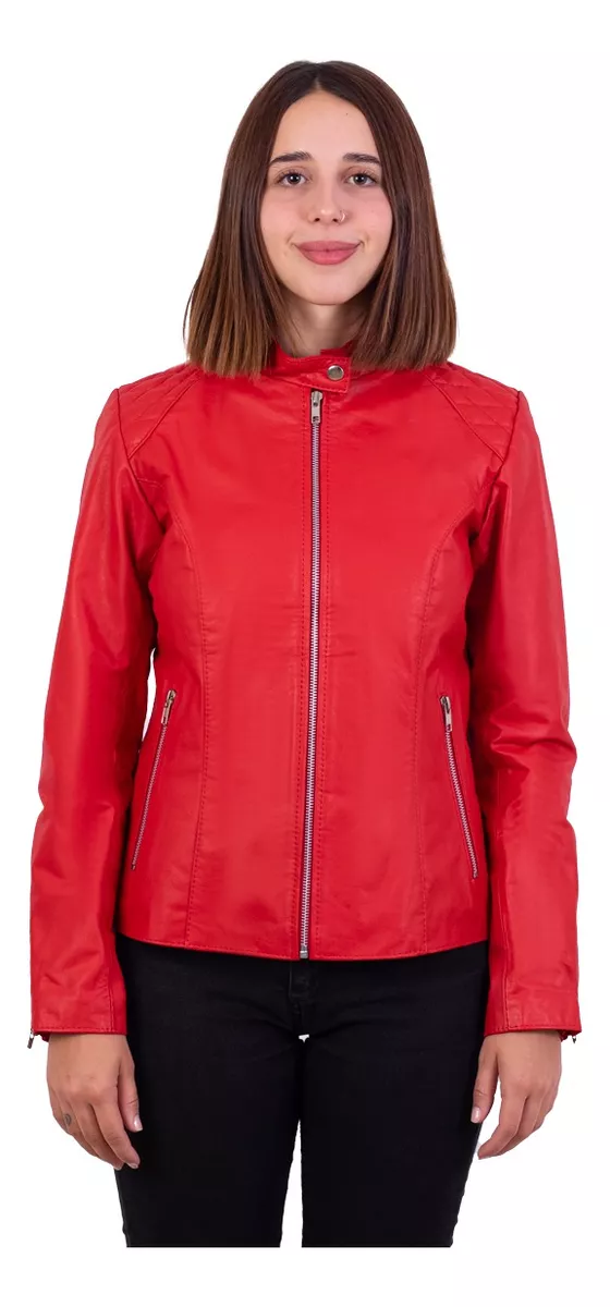 CAMPERA 100% CUERO VACUNO DE MUJER TALLES GRANDES XS  5XL