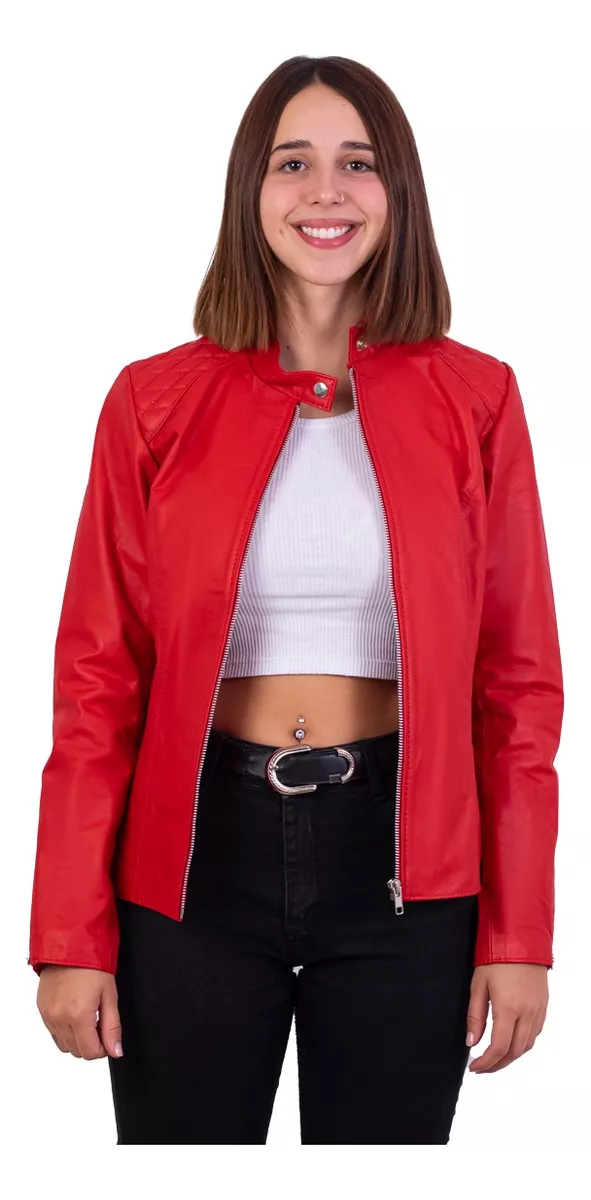 CAMPERA 100% CUERO VACUNO DE MUJER TALLES GRANDES XS  5XL