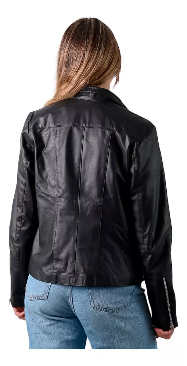 Campera 100% Cuero Vacuno De Mujer Talles Grandes Xs Al 5xl