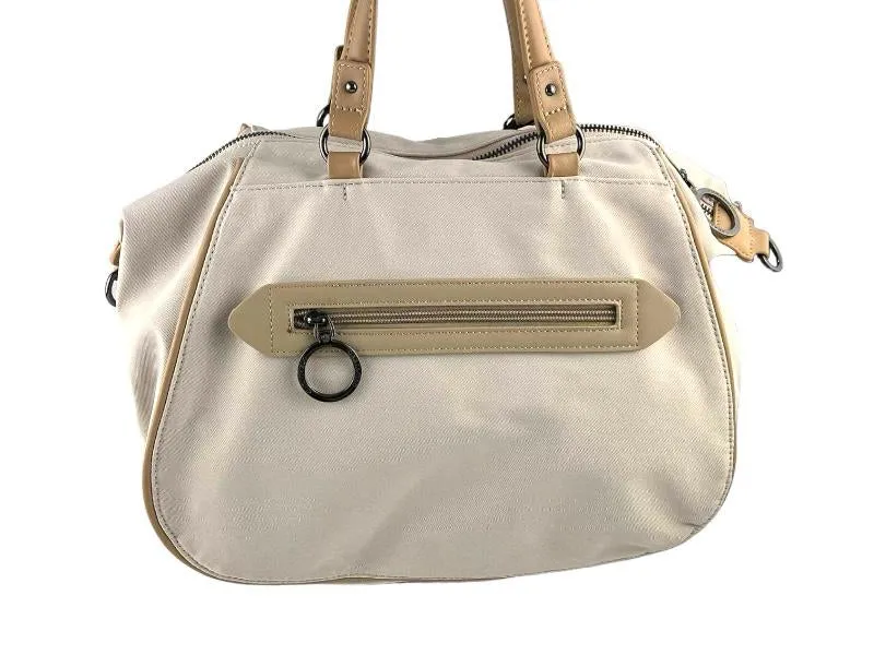 Caramelo | Bolso de mano y bandolera súper ligero vegano textil beige Same