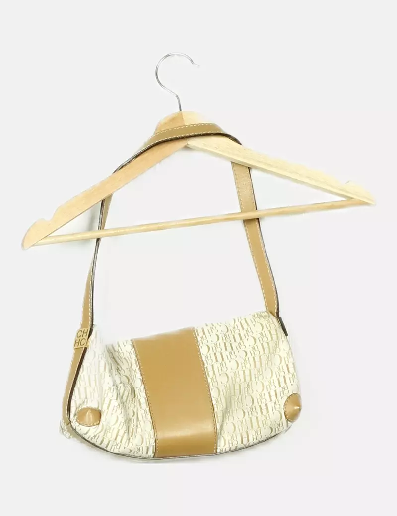 Carolina Herrera Bolso de mano beige estampado
