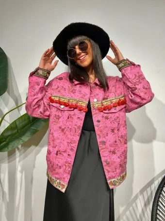 Cazadora Floral KINFOLK Fucsia