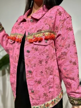 Cazadora Floral KINFOLK Fucsia