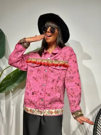 Cazadora Floral KINFOLK Fucsia