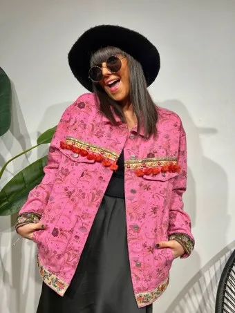 Cazadora Floral KINFOLK Fucsia