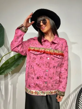 Cazadora Floral KINFOLK Fucsia