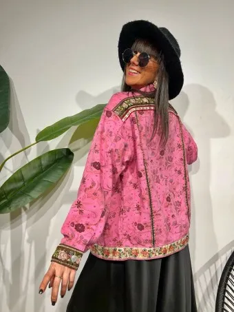 Cazadora Floral KINFOLK Fucsia