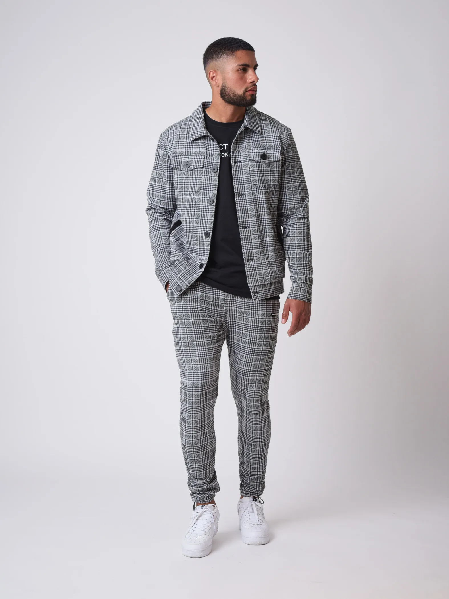 Chaqueta con estampado de cuadros