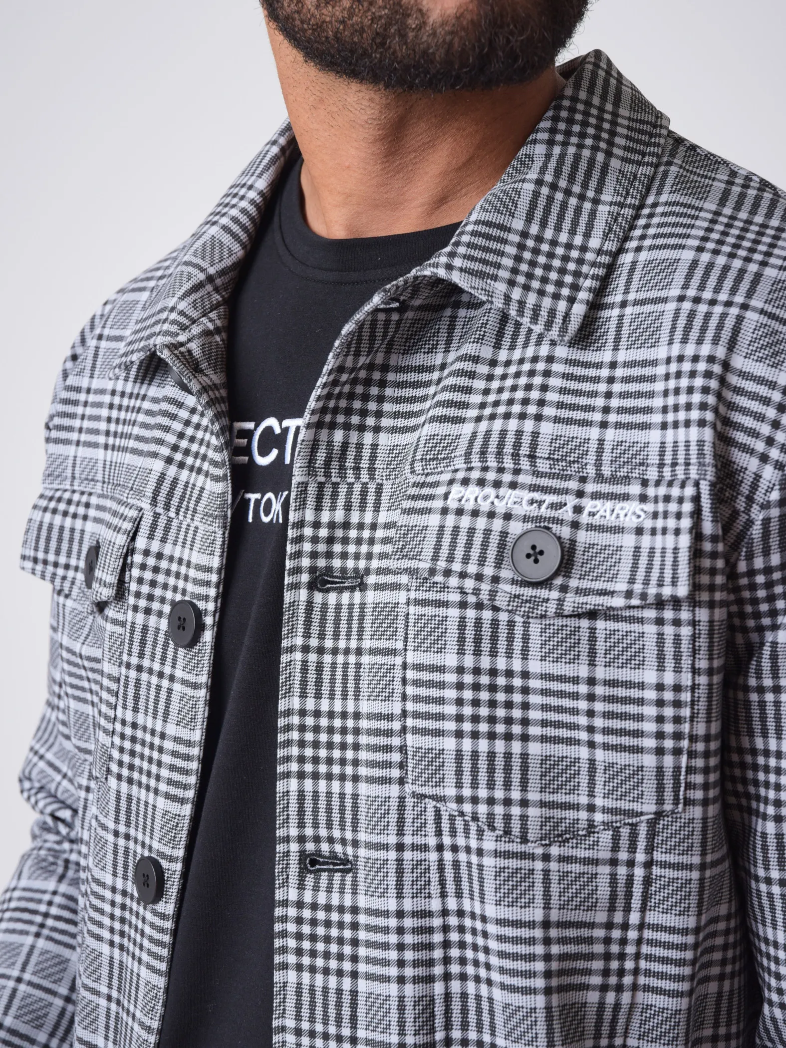 Chaqueta con estampado de cuadros