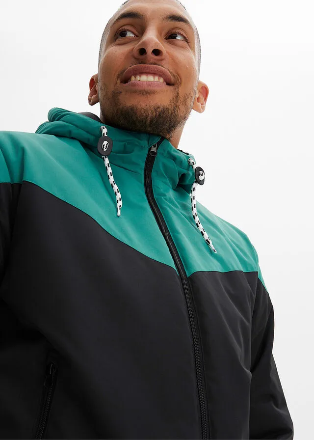 CHAQUETA DE INVIERNO CON CAPUCHA NEGROVERDE