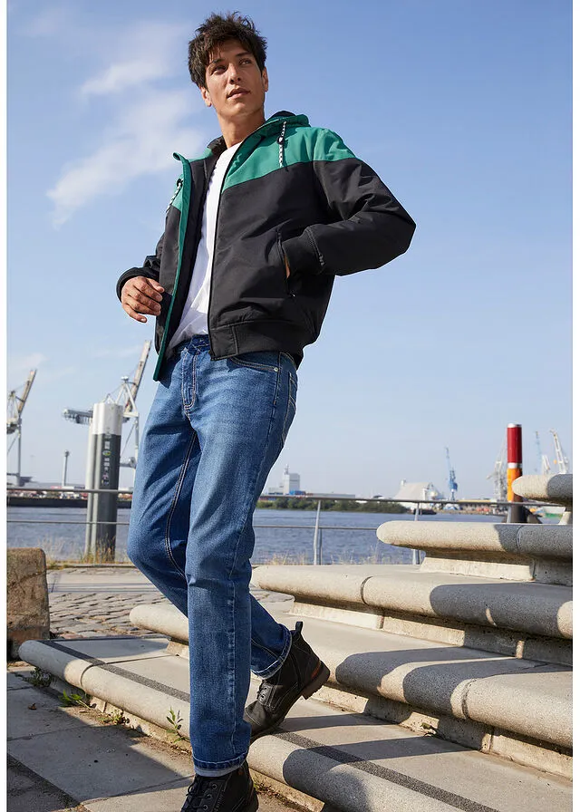 CHAQUETA DE INVIERNO CON CAPUCHA NEGROVERDE