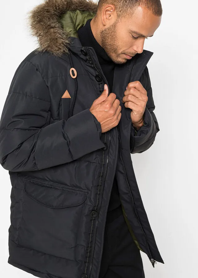Chaqueta de invierno con capucha Negro