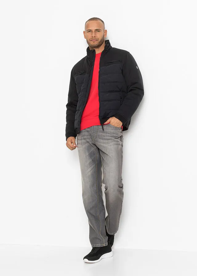 Chaqueta de invierno de tejido Softshell Negro
