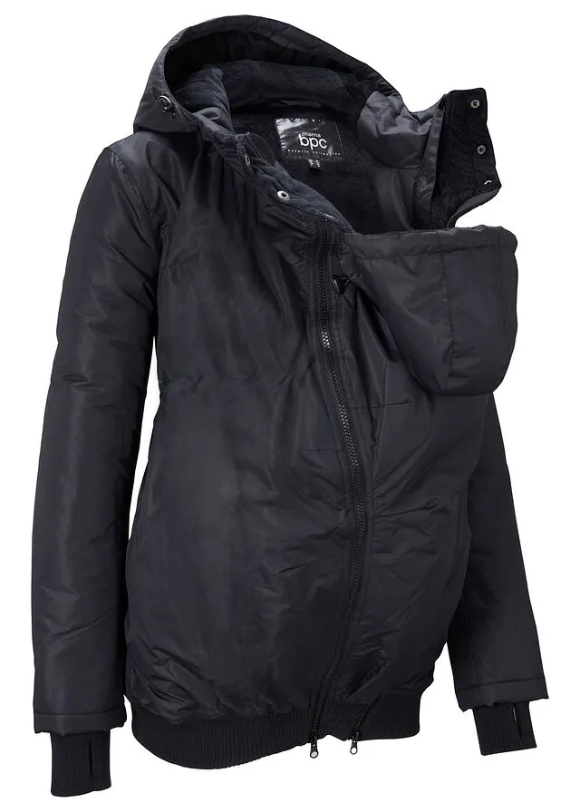 Chaqueta de porteo/premamá de invierno Negro