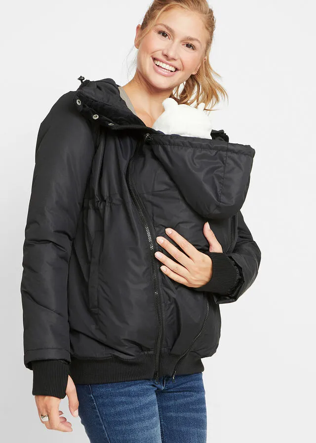 Chaqueta de porteo/premamá de invierno Negro