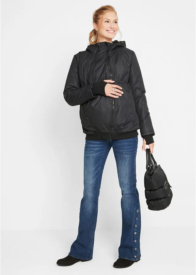 Chaqueta de porteo/premamá de invierno Negro