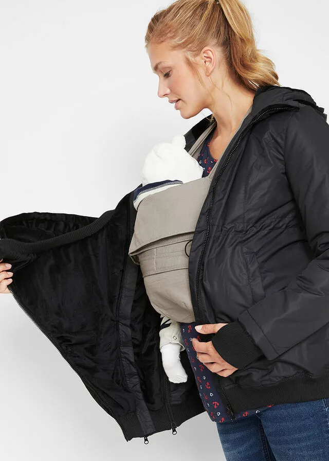 Chaqueta de porteo/premamá de invierno Negro