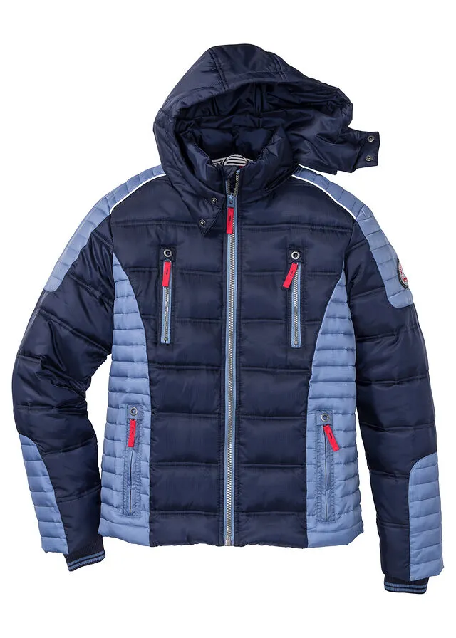 CHAQUETA GUATEADA DE INVIERNO AZUL OSCUROAZUL CLARO