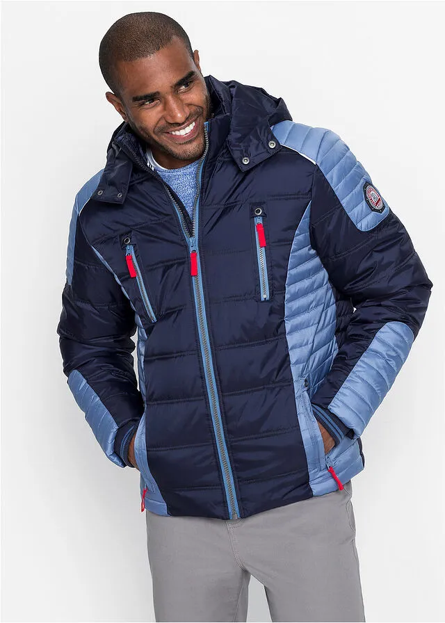CHAQUETA GUATEADA DE INVIERNO AZUL OSCUROAZUL CLARO