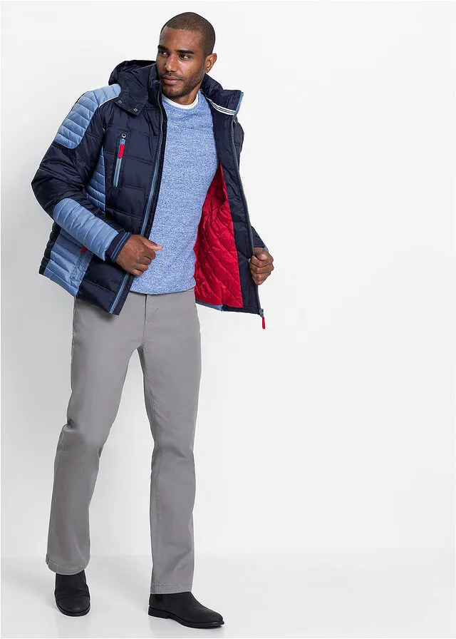 CHAQUETA GUATEADA DE INVIERNO AZUL OSCUROAZUL CLARO