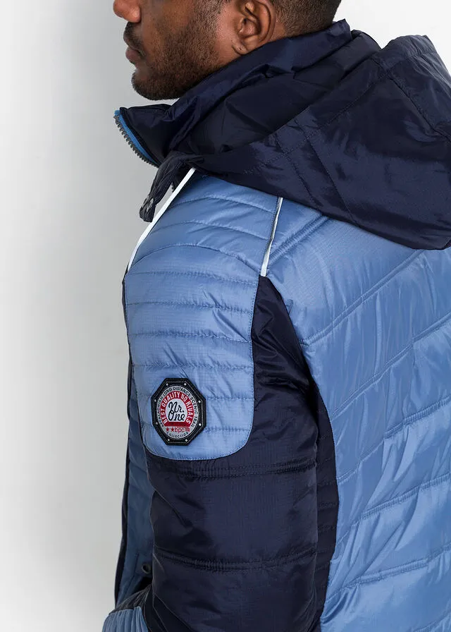CHAQUETA GUATEADA DE INVIERNO AZUL OSCUROAZUL CLARO