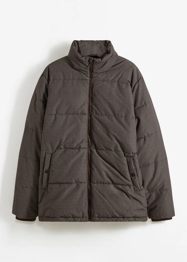 Chaqueta guateada Marrón oscuro de cuadros