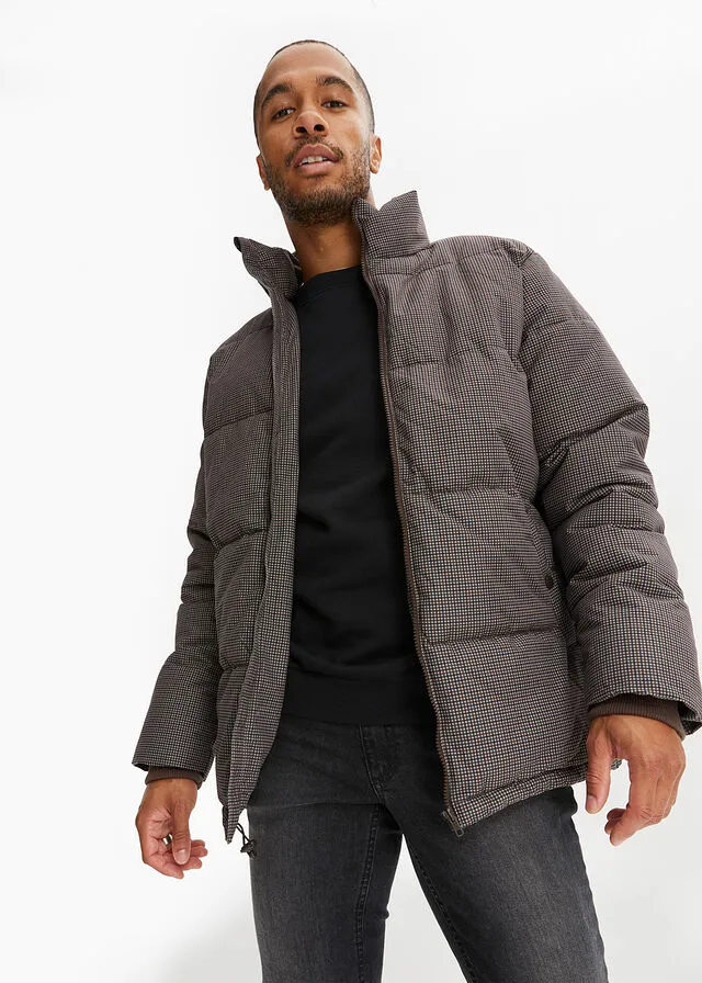 Chaqueta guateada Marrón oscuro de cuadros