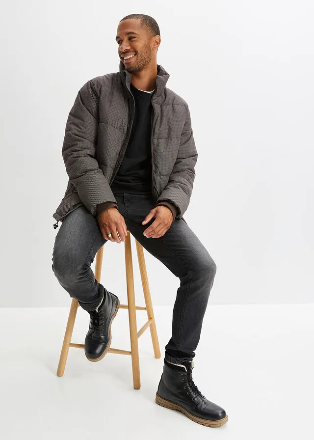 Chaqueta guateada Marrón oscuro de cuadros