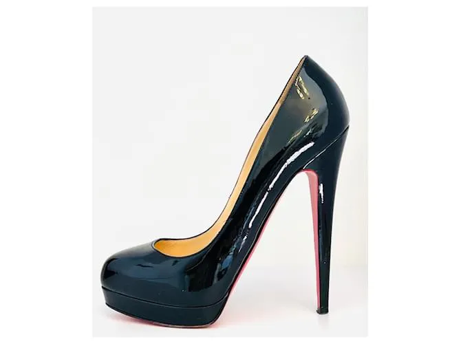 Christian Louboutin Zapatos de charol negro Bianca 140 talla 38 