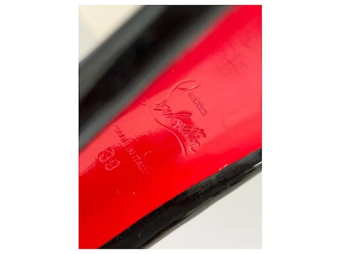 Christian Louboutin Zapatos de charol negro Bianca 140 talla 38 